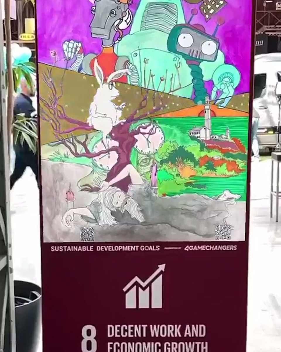 SDG art in AR at the 4GAMECHANGERS Festival