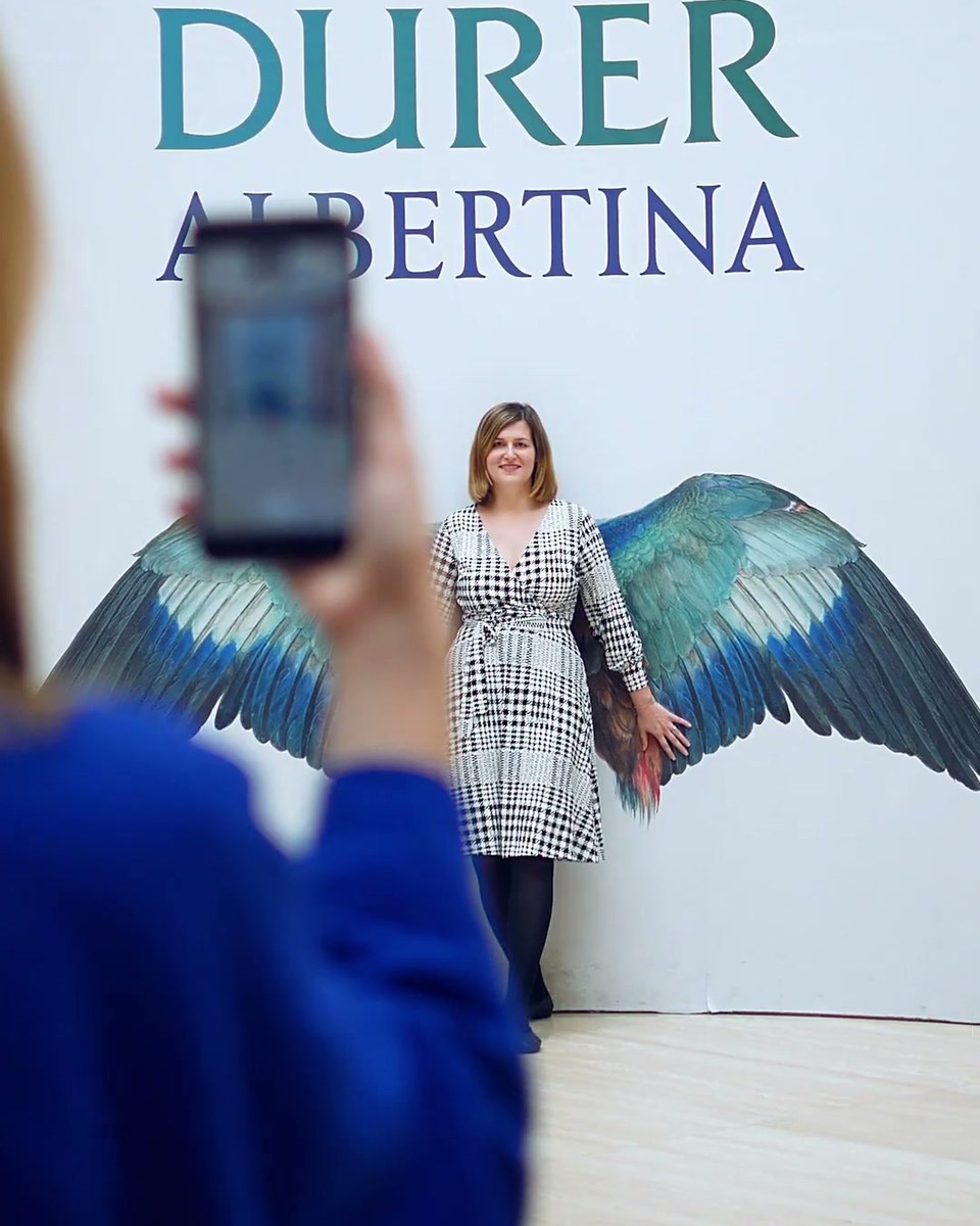 Dürer's wings as a selfie wall: Albertina