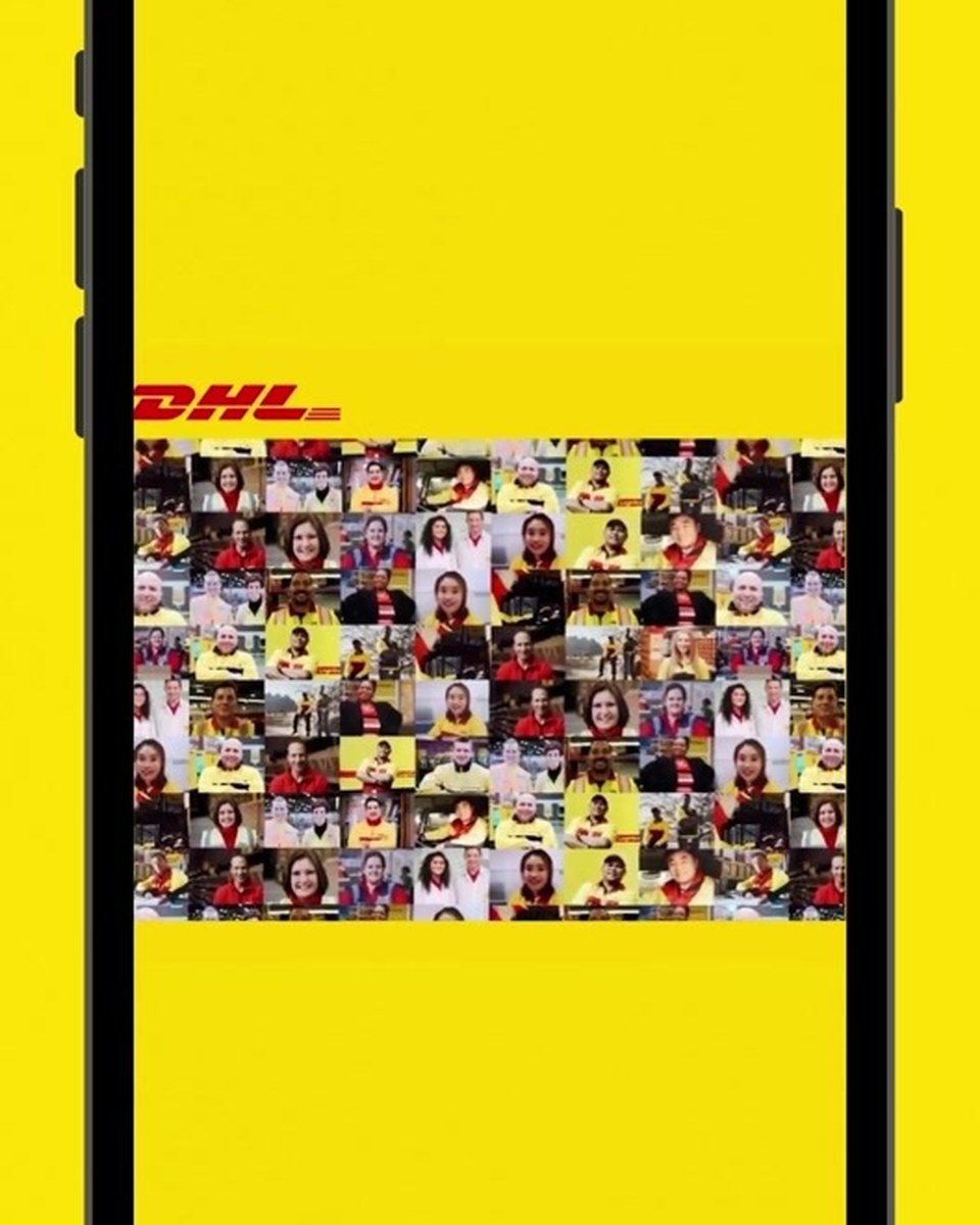 DHL says thank you on a postcard