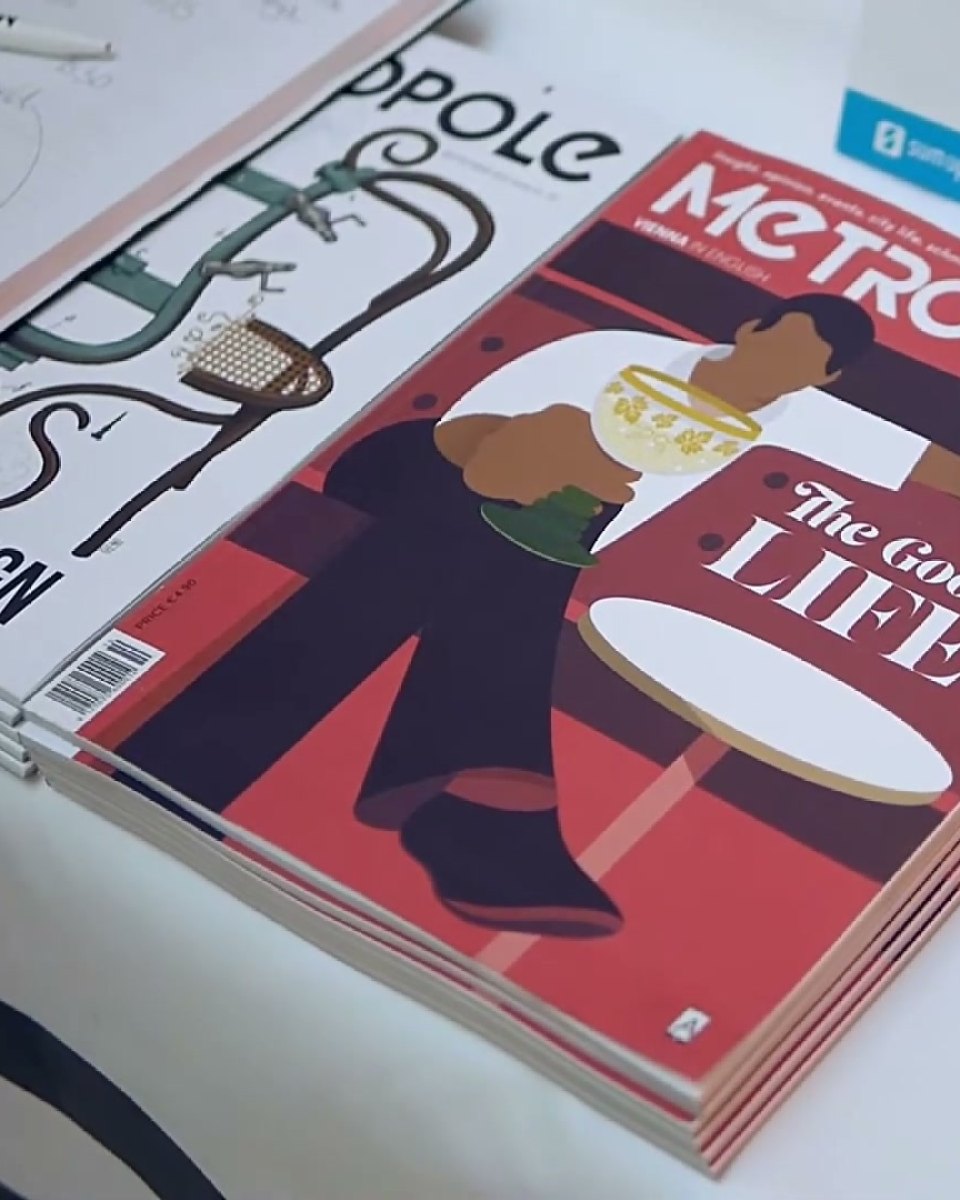 A magazine cover that finishes its coffee