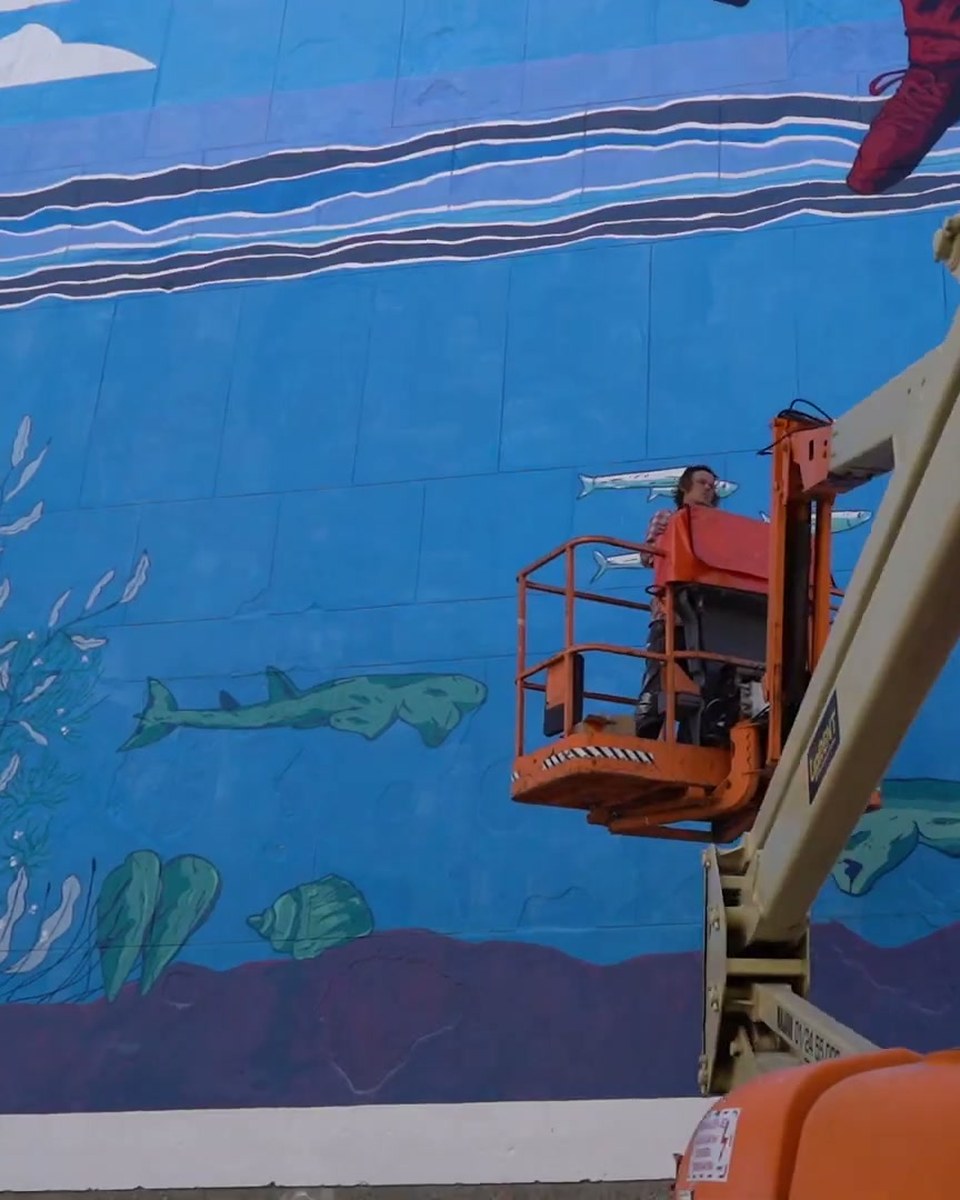 Croatia's first AR mural, painted in smog-eating colour